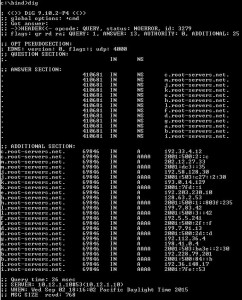 Running DIG at the command prompt